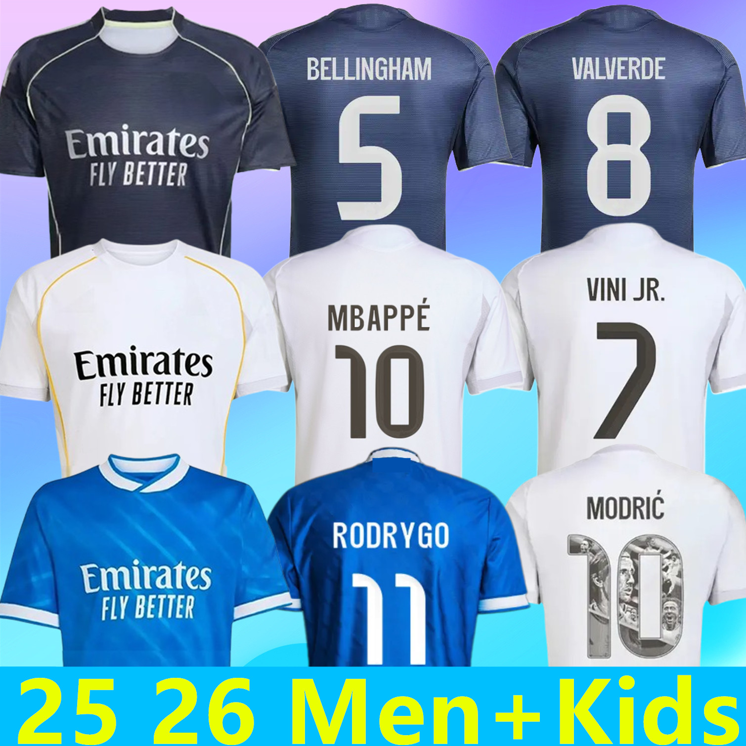 2025 2026 soccer jerseys 25 26 Real 4Th Madridfootball shirt CAMAVINGA Mbappe MODRIC VALVERDE Fourth camiseta men kids uniforms VINI JR BELLINGHAM ARDA GULER
