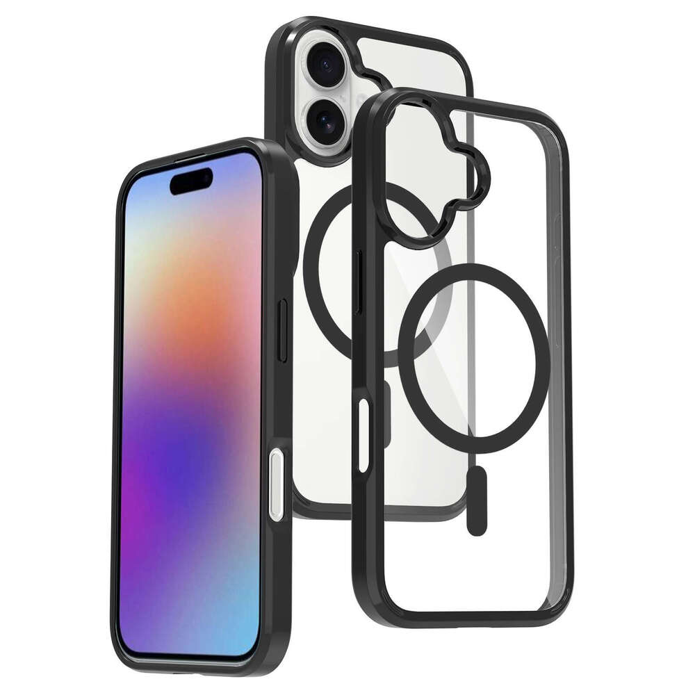 DHgargets Suitable for iPhone17 Transparent Magnetic Phone Apple 17Air Wireless Charging MagSafe Protective Case