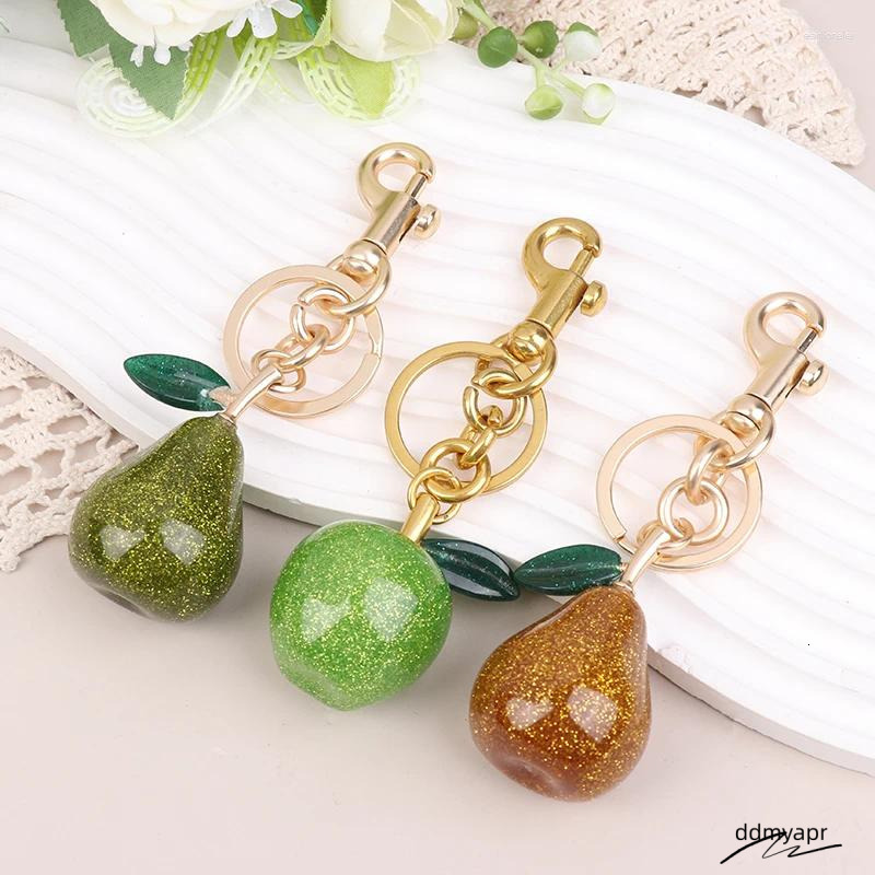 Keychains Cute Bag Charm Pear Apple Pensant Keychain For Handbag Purses Accessories Decor ddmyearth Gifts ddmyearth ddmyearth ddmyearth ddmyearth