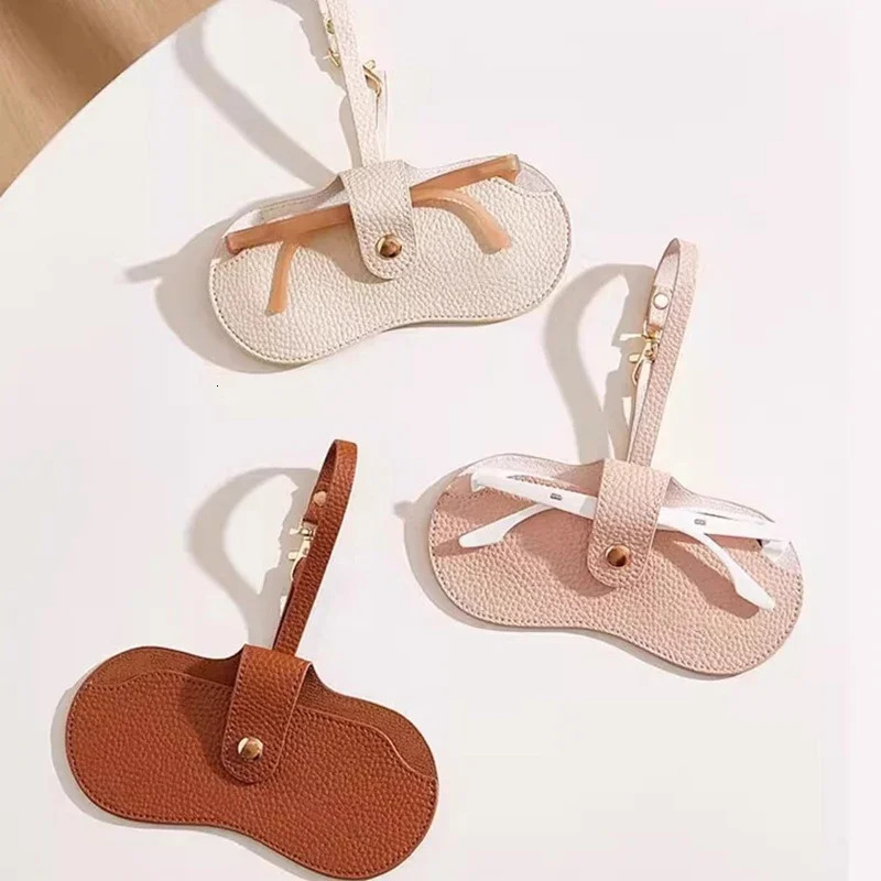 Portable Glasses Bag Soft Leather Fashion Glasses Case Holder Glasses Organizer Travel Sunglasses Pouch 250905