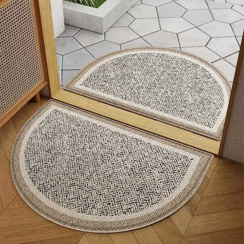 Luxurious VIKAMA SemiCircular Entry Floor Mat HighEnd Indoor and Outdoor Entrance Foot Mat for Kitchen Carpet Home Decoration Y251105