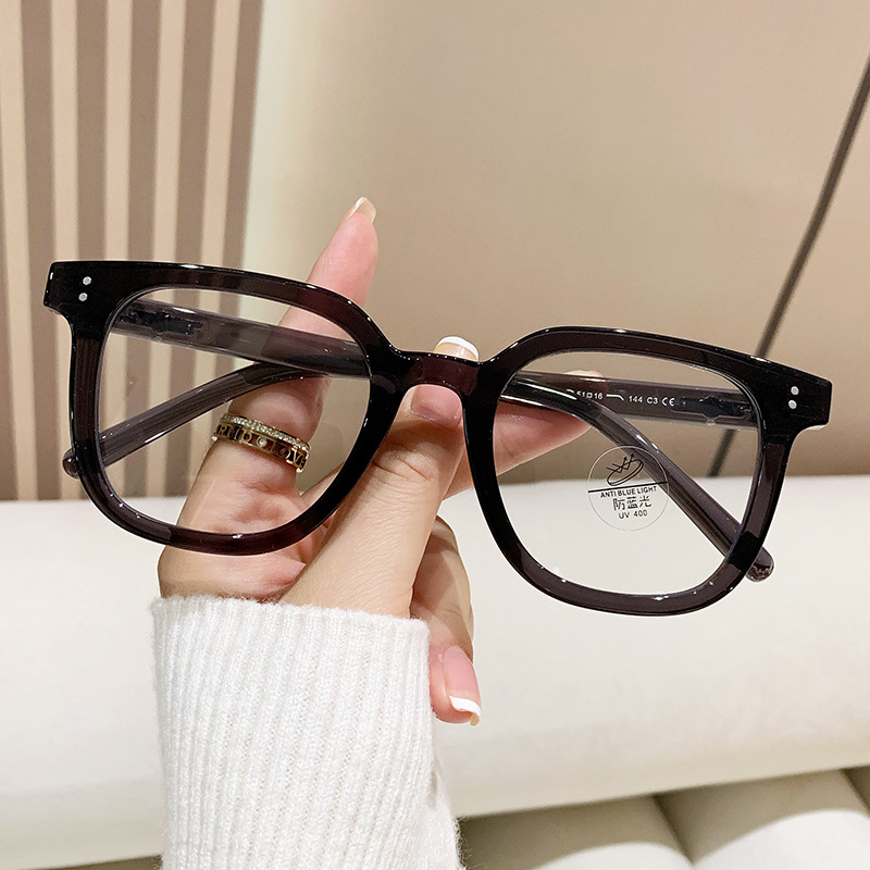 Anti-blue Designer Sunglasses For Women Men Business Glasses Frame Anti-blue Light Flat Mirror Glasses Square Frame Sunglasses KP8220