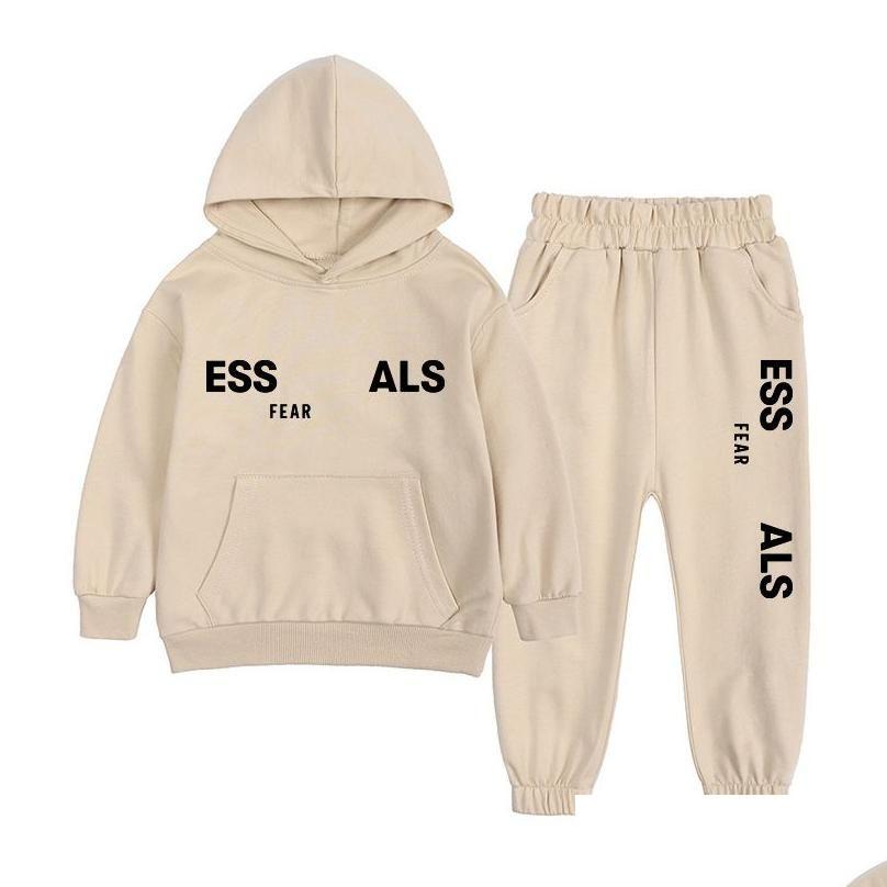 Clothing Sets Essential Designer Kids Hoodie Pants For Boys Girls Brand Casual Tracksuits Styles Kid Trousers Sweatshirts 505F Drop Otjhi