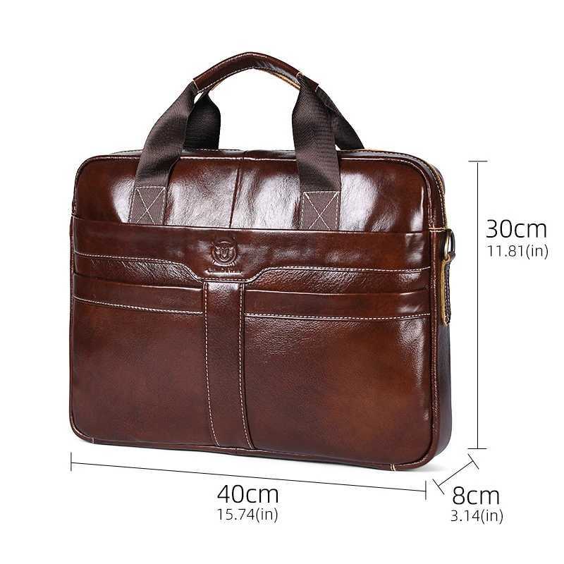 Cowhide Mens Briefcases Shiny Cow Leather Suitcase Business Handbag Large Capacity Leather Shoulder Bags Gift Laptop Bag A2G053 Z250906