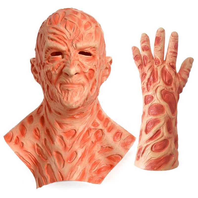 Freddy Krueger cosplay adult unisex headgear gloves Halloween cosplay props in horror movies W250906