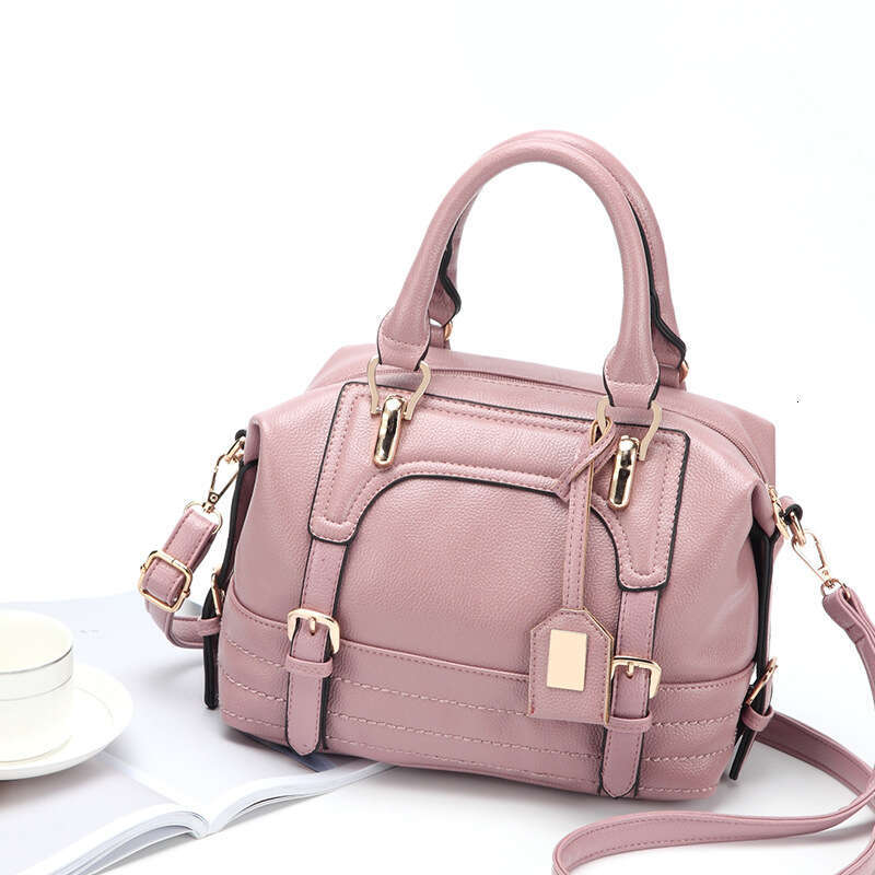 Lychee Pattern Women's Bag PU Leather Handbag Portable Storage Simple Fashion Handheld Light Luxury Exquisite