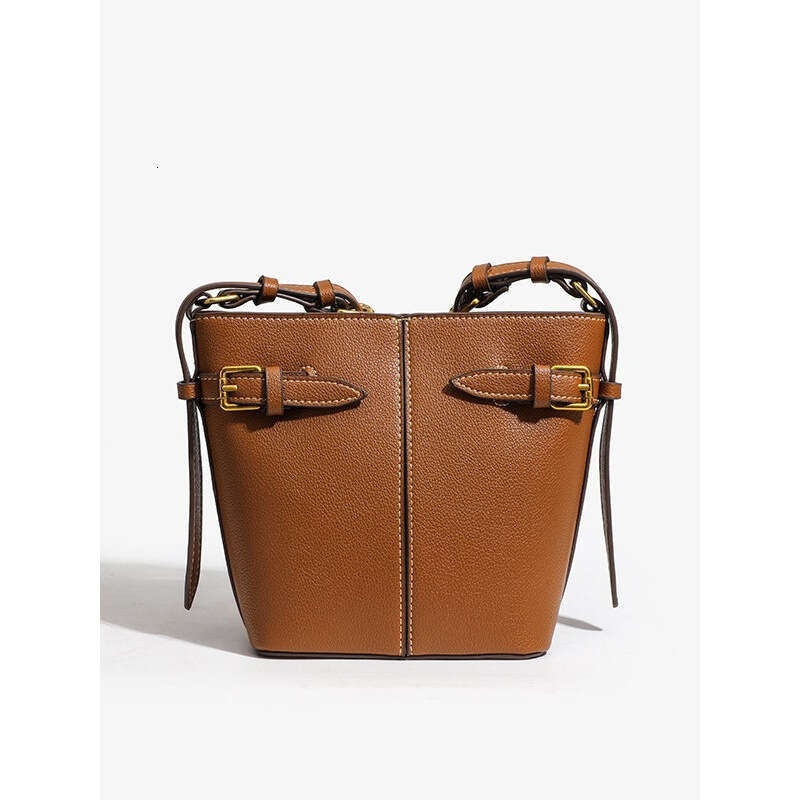 Spanish Women's Z Brand 2025 New High-End Versatile Buckle Decor Single Shoulder Crossbody Bucket Bag