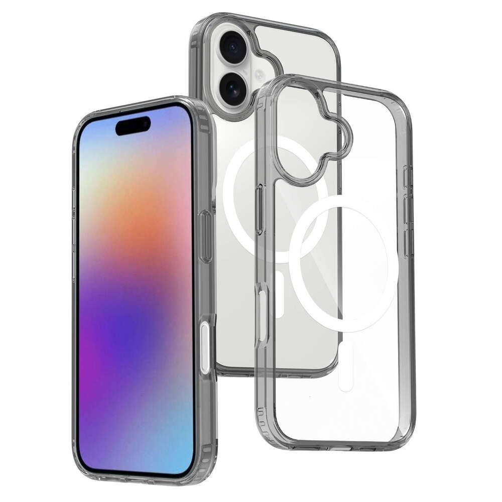DHelectronics Suitable for Apple Anti-Scratch 2.0mm Magnetic Transparent Phone Case 17 Pro Two-in-One Airbag Protective Cover