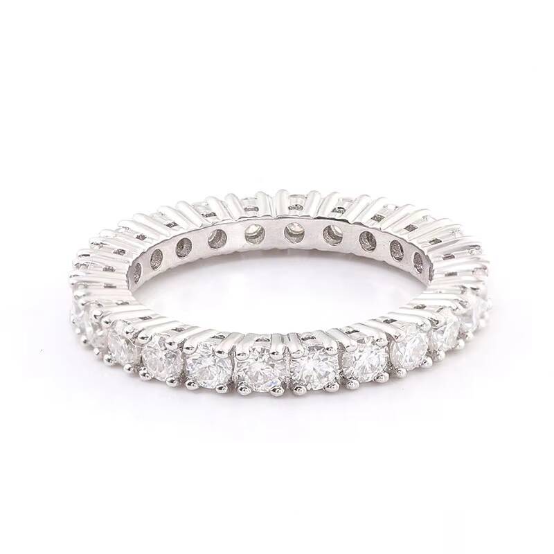 Provence Moissanite Ring High Quality 925 Sterling Silver Round 3mm DEF Moissanite Diamond Wedding Ring