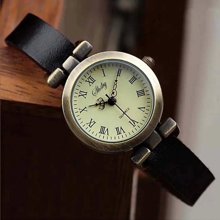 Shsby Fashion Selling Leather Female Watch ROMA Vintage Watch Women Dress Watches 250906