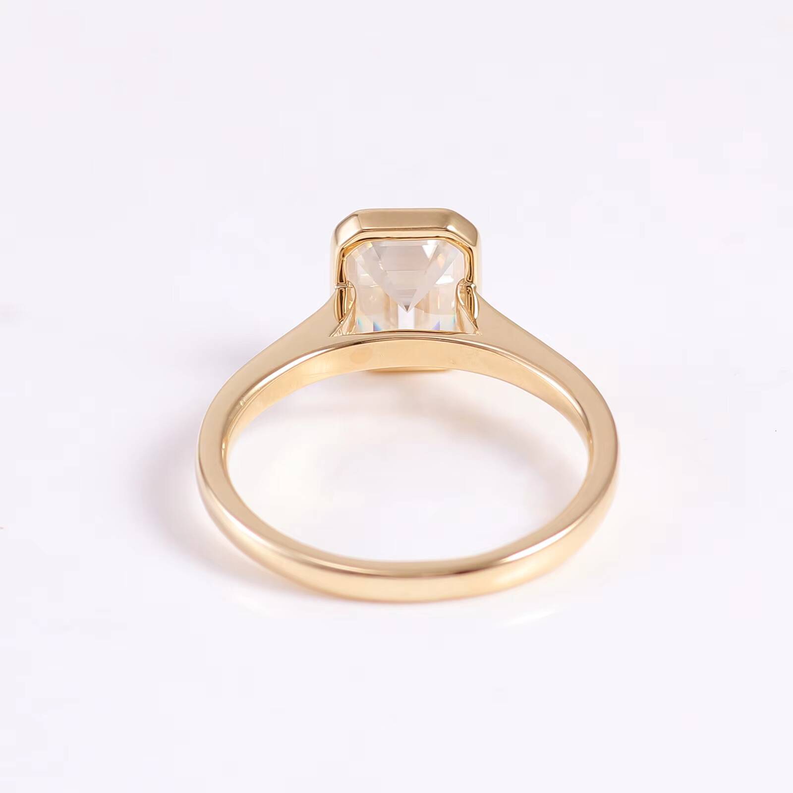 Manufacture Moissanite 2ct Emerald Cut Engagement Rings for Women D Color VVS1 14k Gold Diamonds Ring Moissanite Ring