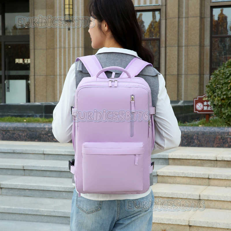 Womens Double Shoulder Laptop Bag Large Capacity Expandable Backpack Business Travel Bag Double Shoulder Bag Student Laptop School Bag H250906