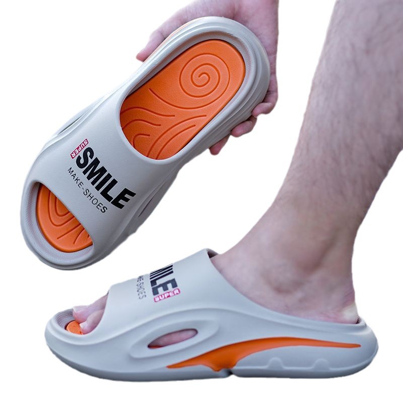 Men's sports slippers summer wear-resistant thick bottom outer wear indoor home non-slip and deodorant