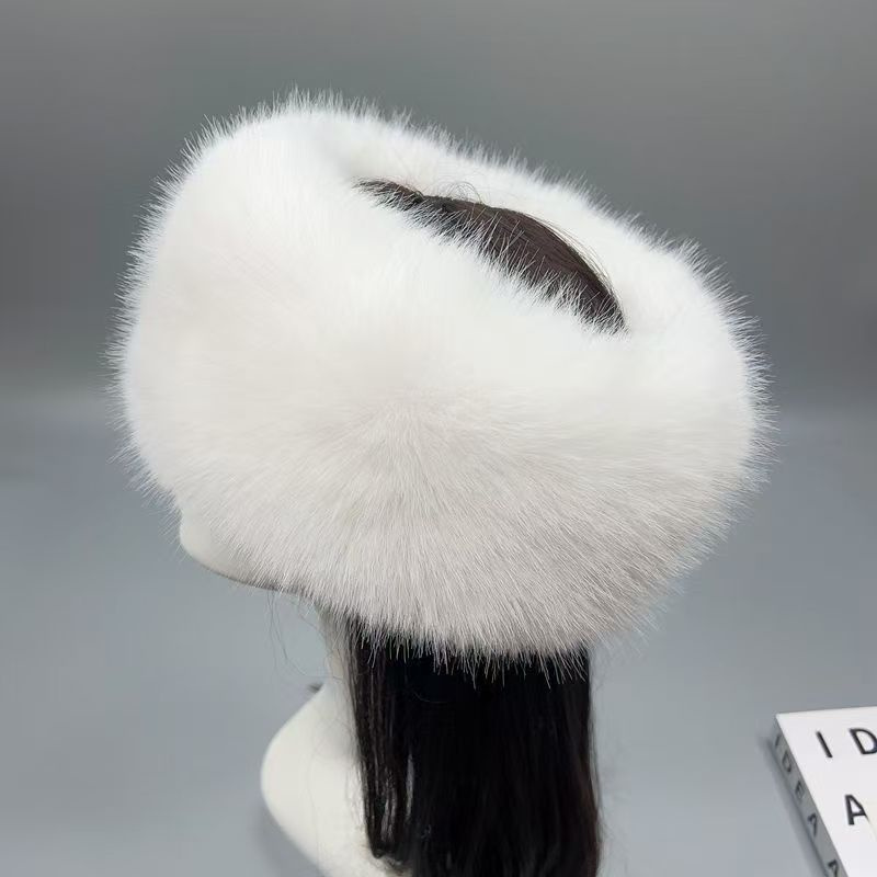 Free shipping hot sales new Light luxury and fashionable furry top hat with an empty headband thickened and warm headband no top hat for children in w