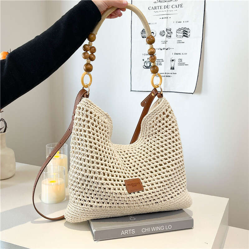 Straw Woven Korean Style Imitation Rattan Tote Niche Design Fashion Women's Shoulder Crossbody Bag