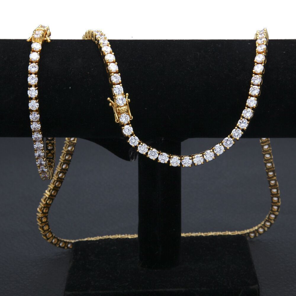 Trueya Wholesale Bulk Hip Hop Men Women 3mm Bling Luxury 925 Sterling Silver Vvs1 Diamond Mossanite Moissanite Tennis Bracelet