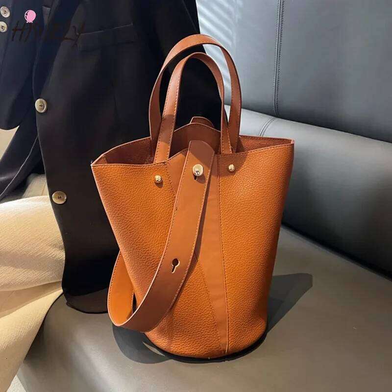 Fashion Trend Large Designer Women Tote Female Handbags Solid Bucket Bag Ladies 2023 Crossbody Shoulder Bags Travel