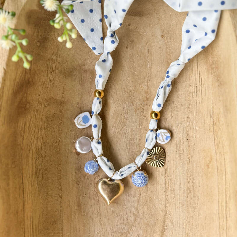 DH collections Dopamine - Inspired Floral Titanium Steel Necklace for Summer