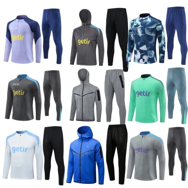 25 24 23 SPURSs soccer tracksuit SET training suit TOTTENHAM Long sleeve KANE tracksuit football jacket chandal futbol adult and kids survetement 889