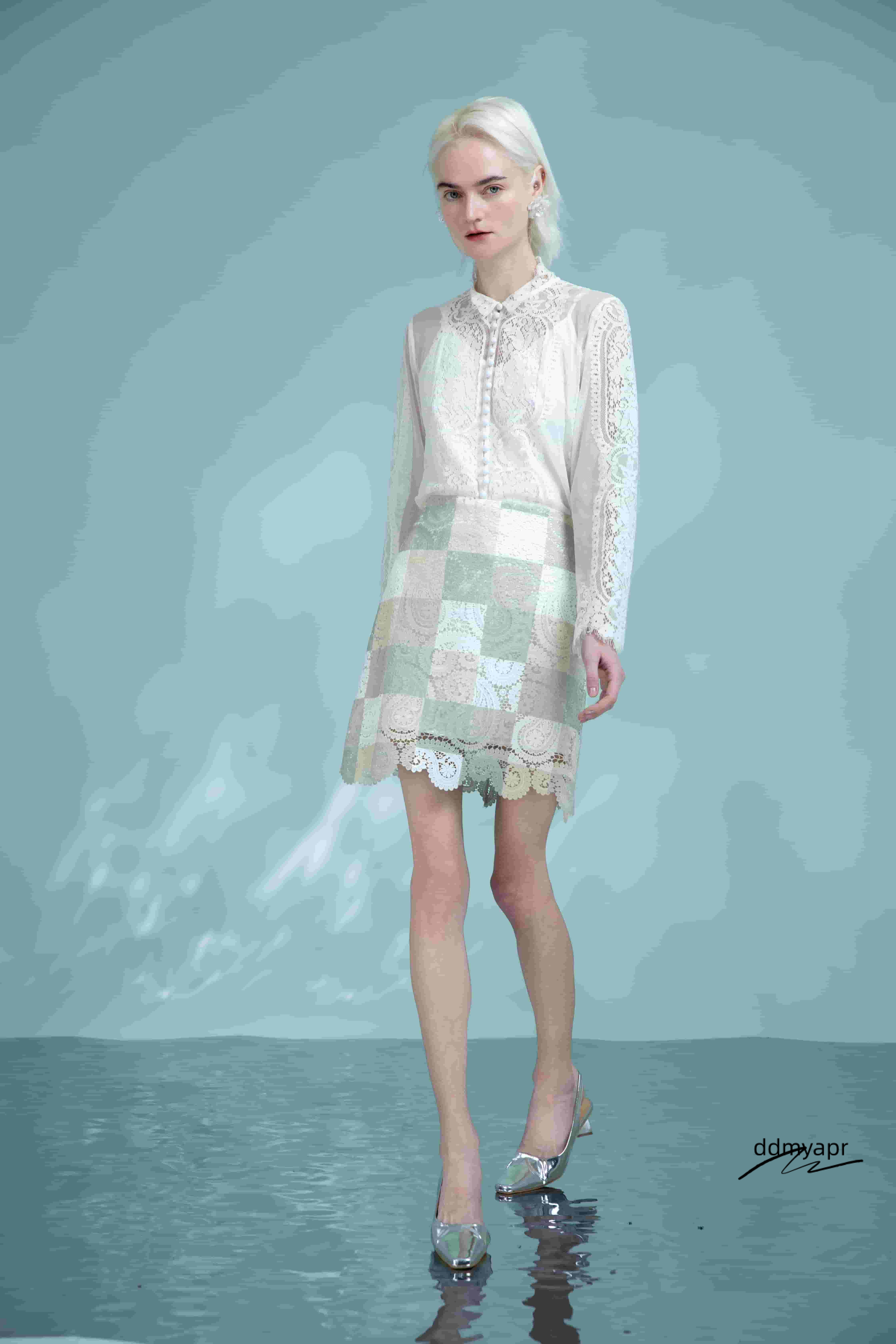 Women Colorful Lace Plaid Straight Short Skirts Elegant Ladies Ddmydec Hollow Out Trendy Zipper Work Wear Floral Pencil Wrap Hips Mini Skirt 6111017