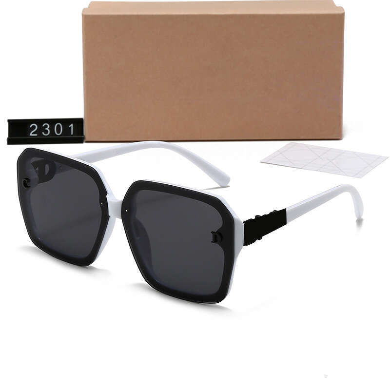 New Large Frame Sunglasses for Women Summer High-end Fashion Outdoor Trendy Street Style Sunshade Glasses D2301 91f