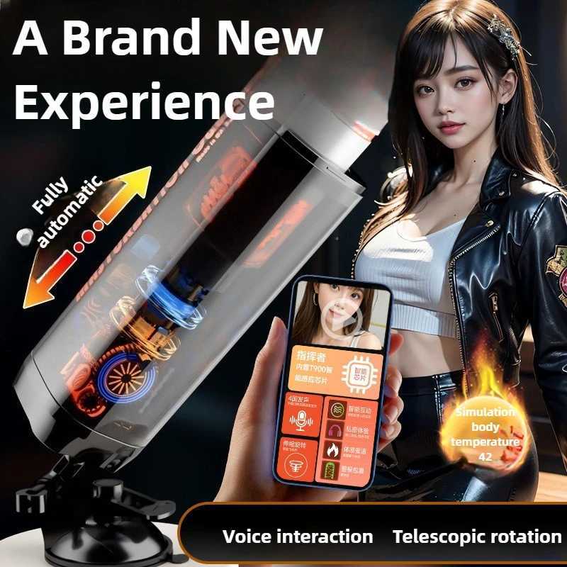 TINGNAI Heating Masturbation Cup for Men Telescopic Rotate Vagina Sex Toys for Man Pocket Pussy Male Vacuum Sucking Pocket Cup W250906