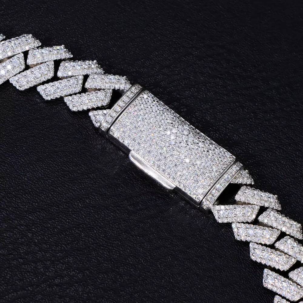 VVS1 Moissanite Cuban Chain for Mens Jewelry