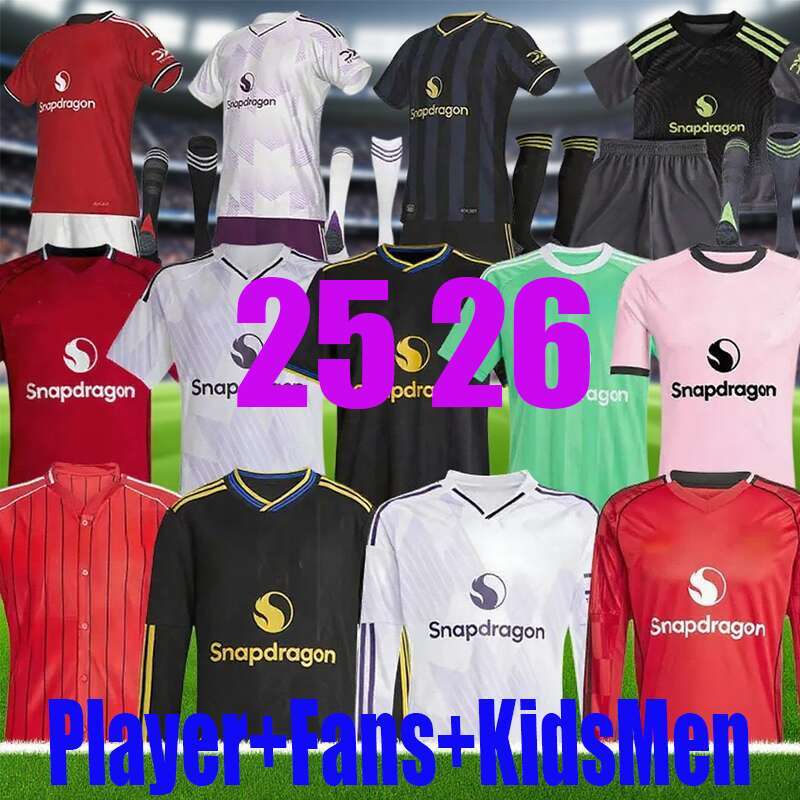 25 26 United Retro Soccer Jerseys HOJLUND GARNACHO MARTINEZ YORO football shirt B. FERNANDES Football Shirts men kids kits MAINOO ZIRKZEE AMAD training XXL 3XL