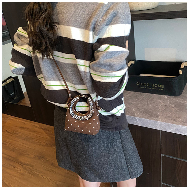 Unique Polka Dot Women's Crossbody design Bag Korean Style Handbag Fashionable And Versatile Autumn New Designer Bag, Women's Shoulder Bag