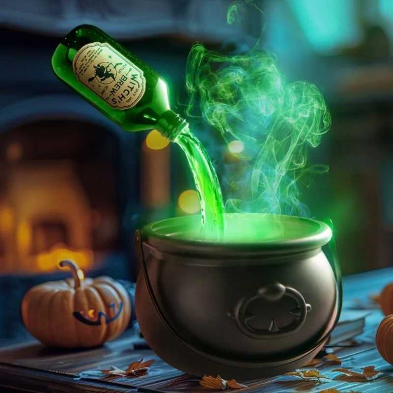 Halloween Black Witch Bowl Magic Float Bottle and Diffuser Horror House Decoration Hocus Pocus Party Scary Props Halloween DecorXJ250906