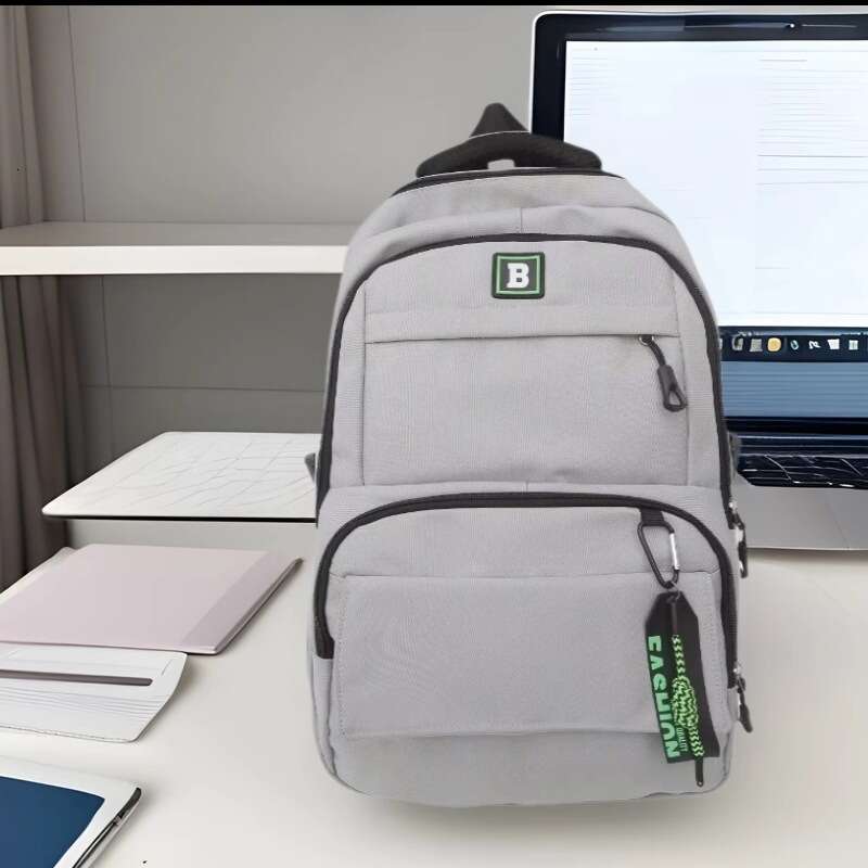 Fashion New Large Capacity Solid Color Durable Multi-layer Trendy Campus Casual Commuting Laptop Backpack for Middle and High School Students