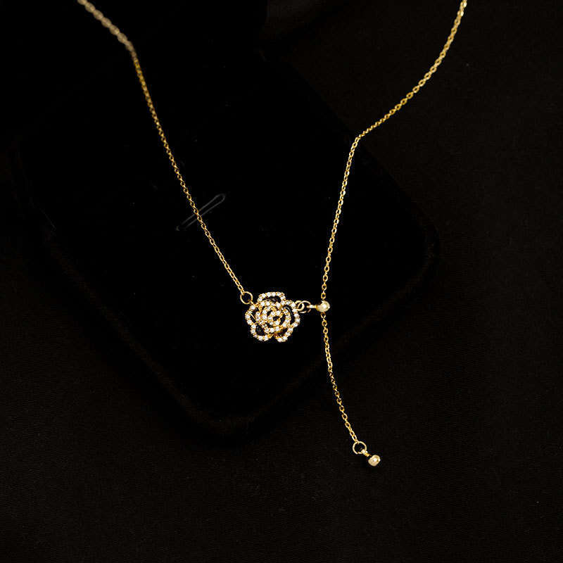 DHpet S925 Silver Camellia - Inspired Necklace by Banyan Tree