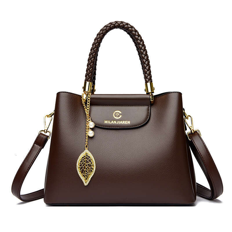 Large Capacity Women's 2025 New Versatile Fashion Solid Color Shoulder Bag High-end Sense Elegant Commuter Handbag