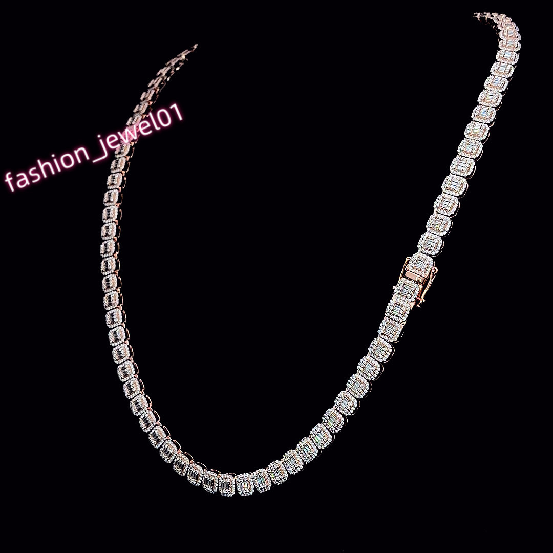 Heavy 7mm 20Inch Cuban Link Chain Necklace for Men Mossanite S925 Silver Hip Hop Style Big Cuban Chain Jewelry