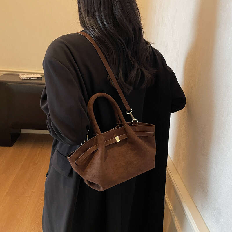 Frosted Large for Women 2025 New Fashion Handheld Tote Autumn Winter Textured Crossbody Bag