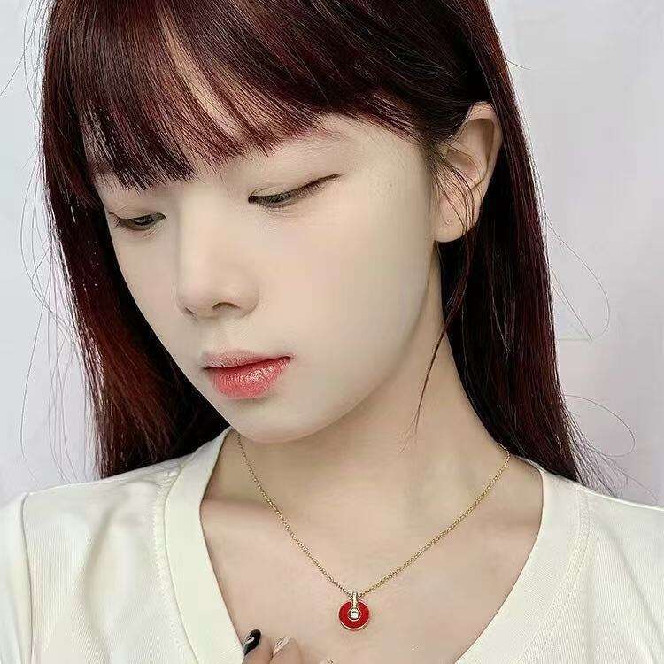 DHpet Versatile enamel luxury high-end style stud earrings and exclusive high-end style collar chain