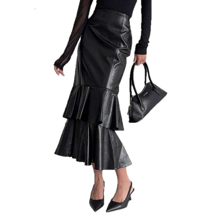 Autumn Winter New Slim High Waist Long Mermaid Skirt Design Sense Elegant Fashion Commuting B3