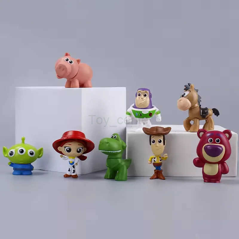 Disney Anime Toys Story 4 Woody Buzz Lightyear 35cm Q Version Action Figures Mini Dolls Kids Toys Model for Children birthday Gift H250906