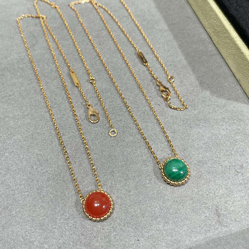 DHpet 925 Sterling Silver Lucky Round - Bead Necklace with 18K Rose - Gold Plated Pendant for Women