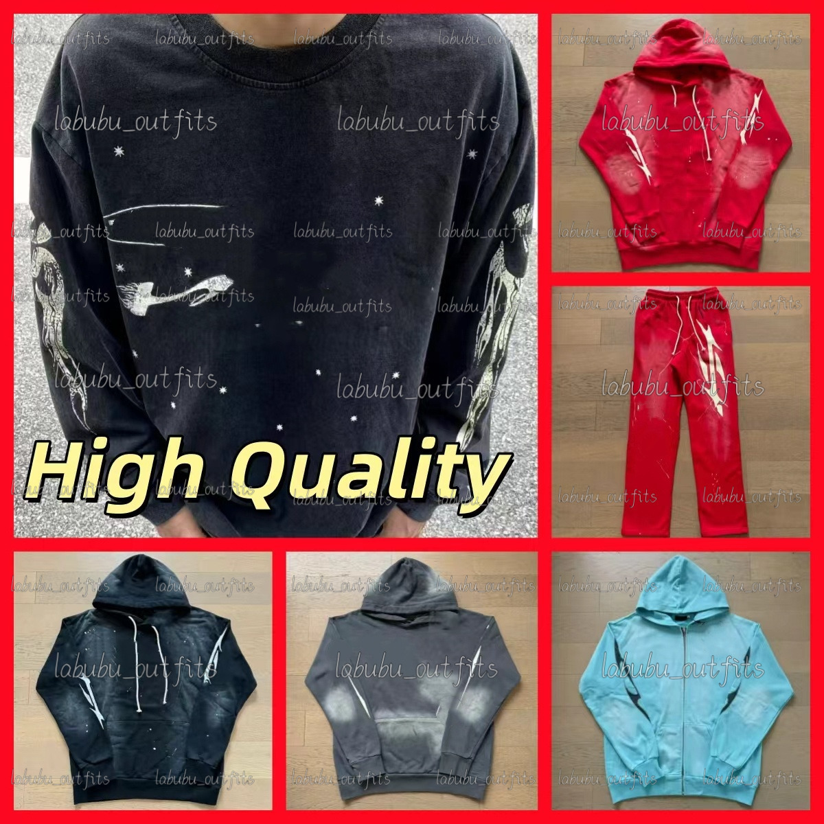 AAAA High Quality Designer Mens Zip Up Starly Hoodie For Man Woman Tracksuits Sports Suit Pants Pullover Vintage Street Graffiti Sweatshirts 93 87