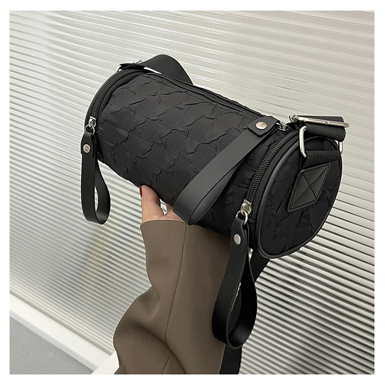 TB BHULAMTE Designer Bag 2025 New Women's Single Shoulder Bag Trendy Fashion Crossbody Phone Bag Checkerboard Wide Strap Cylinder Bag Luxury Bag 