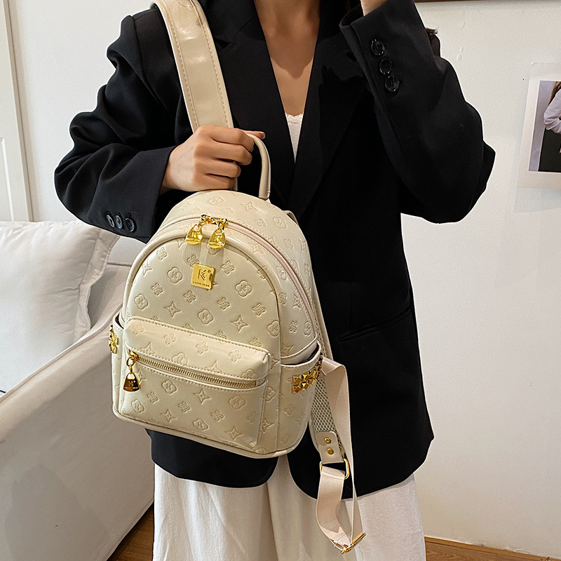 Bags designer women printed backpack tote bag Rivet classic new Luxury Bag polyester large capacity leather