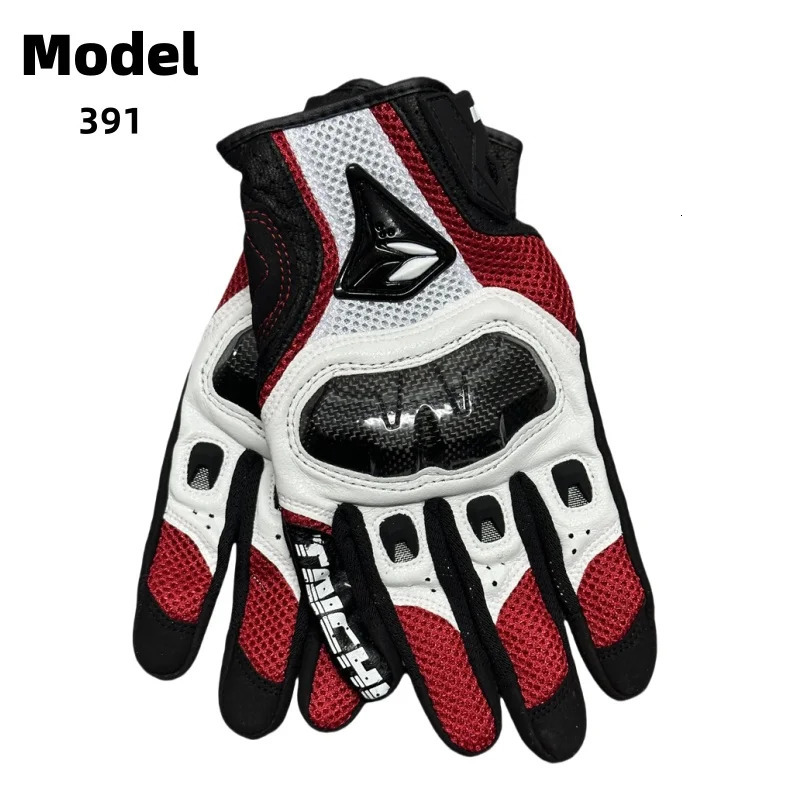 Spring Autumn Breathable Leather Motorcycle Gloves 391 390 Men Outdoor Motocross Motorbike Riding Glove Guantes Moto 250905