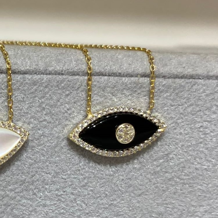 Turkey Gothic Multicolor Enamel Evil Eyes Pendants Necklace for Women Sparkling Rhinestone Zircon Choker Designer Jewelry Gifts