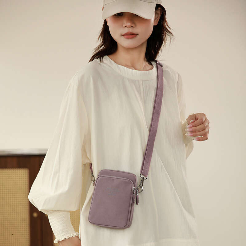 for Women 2025 New Fashion Casual Shoulder Crossbody Nylon Korean Style Simple Small Square Phone Bag