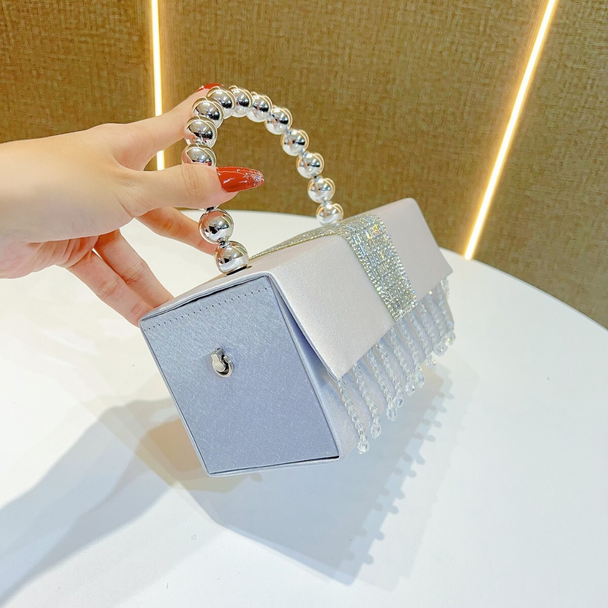 2025 new collection Inlaid Rhinestone Sequin Small Square Bag Banquet Women's Crossbody Bag Banquet Bag Autumn Women's Shoulder Bag Handbag 
