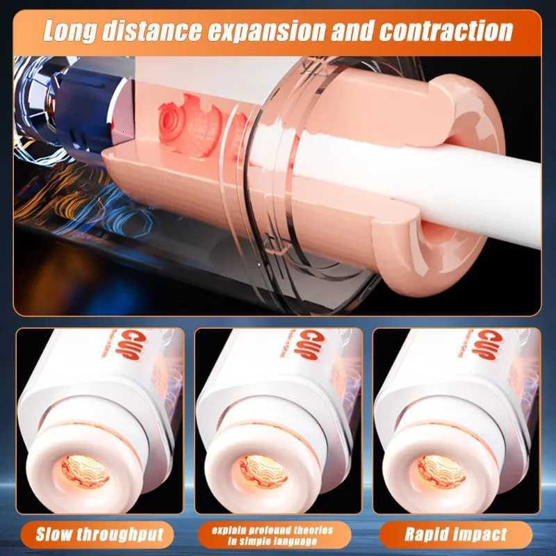 TINGNAI Heating Masturbation Cup for Men Telescopic Rotate Vagina Sex Toys for Man Pocket Pussy Male Vacuum Sucking Pocket Cup W250906