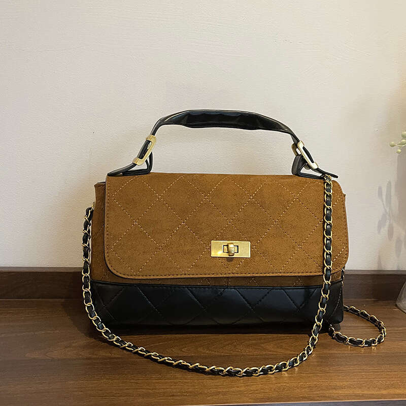 Quilted Embroidery for Women 2025 Autumn Winter New Matte Crossbody Fashion Handbag Small Tote Bag