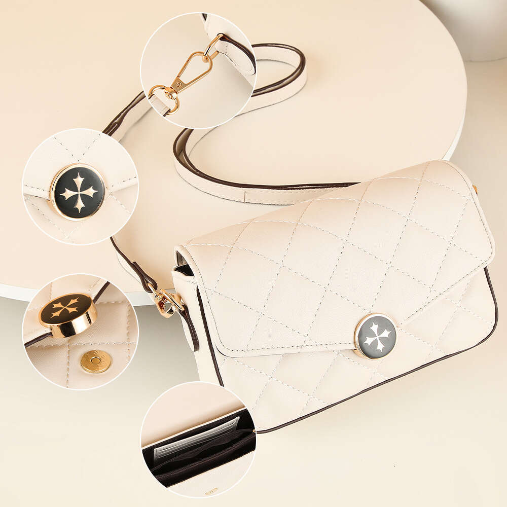 Women's New Baellerry Quilted Diamond Buckle Small Square Versatile Shoulder Crossbody Bag for Women