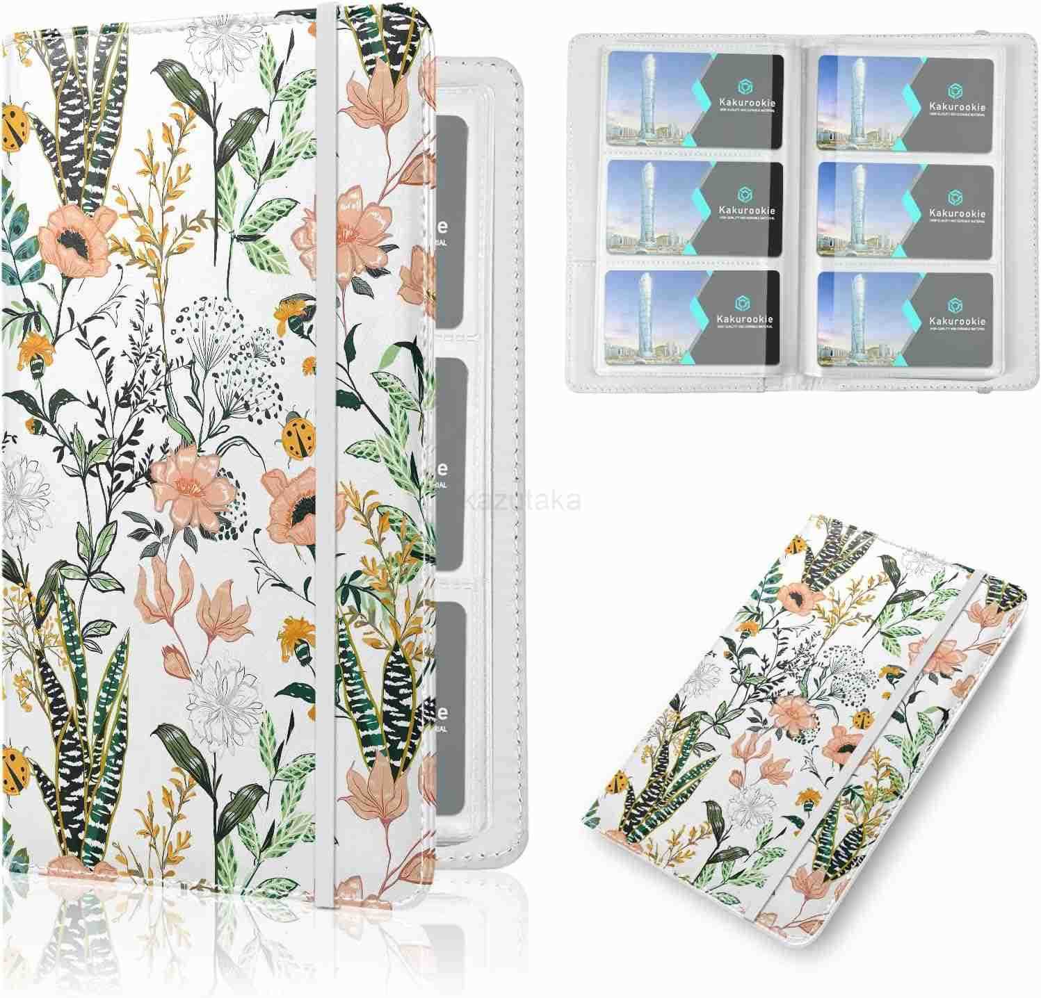 Business Card Book Holder Organizer for Women 240 Card Capacity Stylish Name Card and CARD Holder for Professionals FlowerGrass Z250906